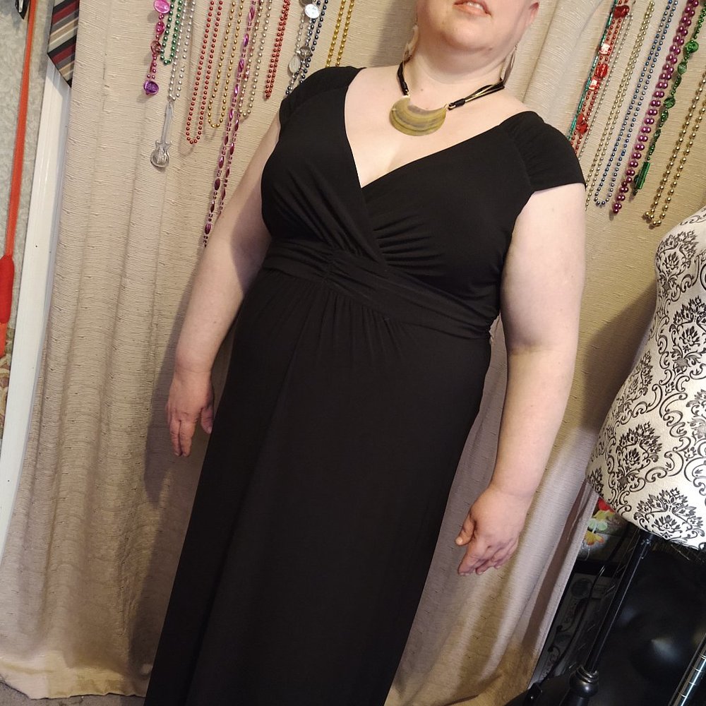 NY Collection Occasion Black Maxi Dress